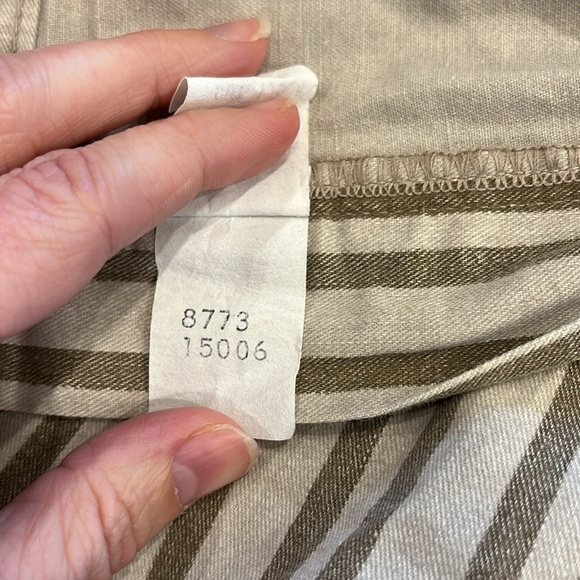 Ruff Hewn | Pleated Bermuda Shorts | Grey/Beige Stripes | Men’s 36 Wiast - Picture 10 of 11